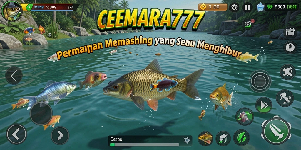 Tampilan gameplay CEMARA777 yang menawan dengan berbagai jenis ikan.