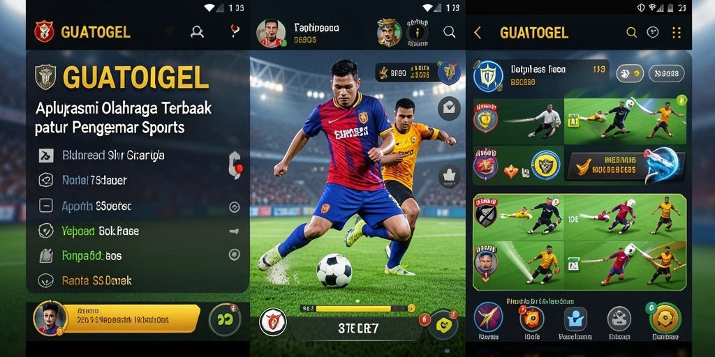 Tampilan menarik dari gameplay GUATOGEL dengan berbagai olahraga.