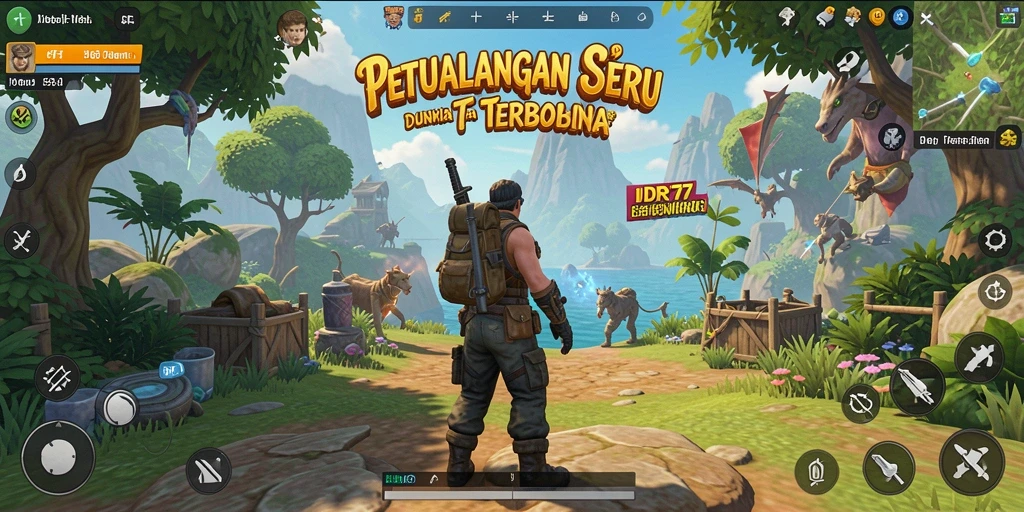 Screenshot gameplay menarik IDR77 pada dunia terbuka.