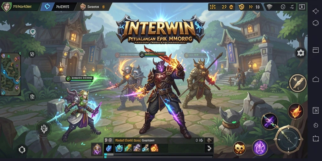 Tangkapan layar menampilkan aksi gameplay yang seru dalam INTERWIN.
