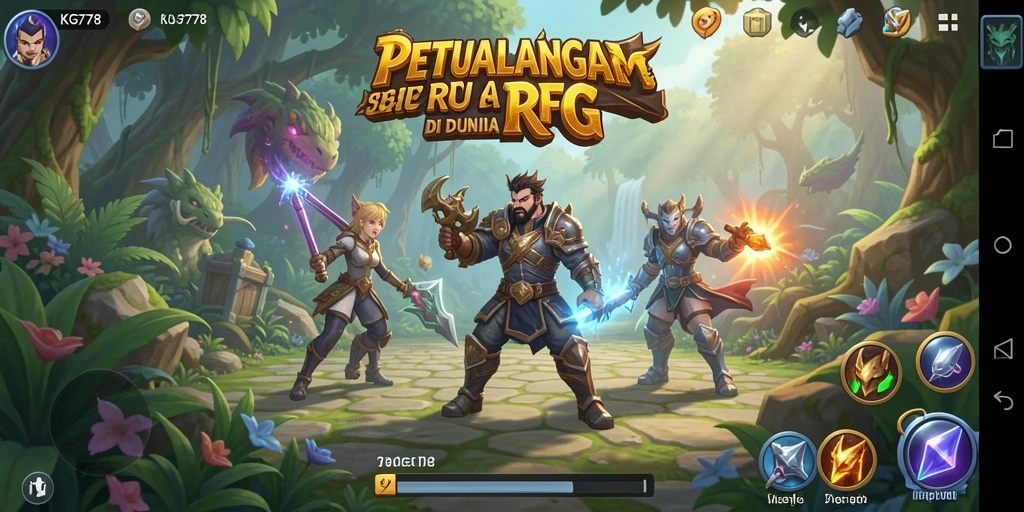 Tangkapan layar menampilkan aksi seru dalam gameplay RPG.