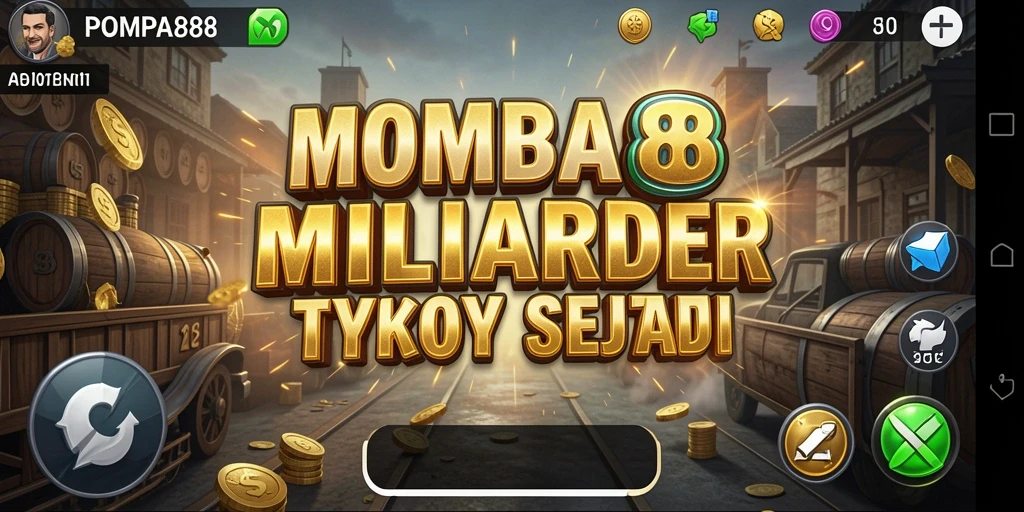 Screenshot utama POMPA88 menampilkan gameplay yang dinamis dan interaktif.